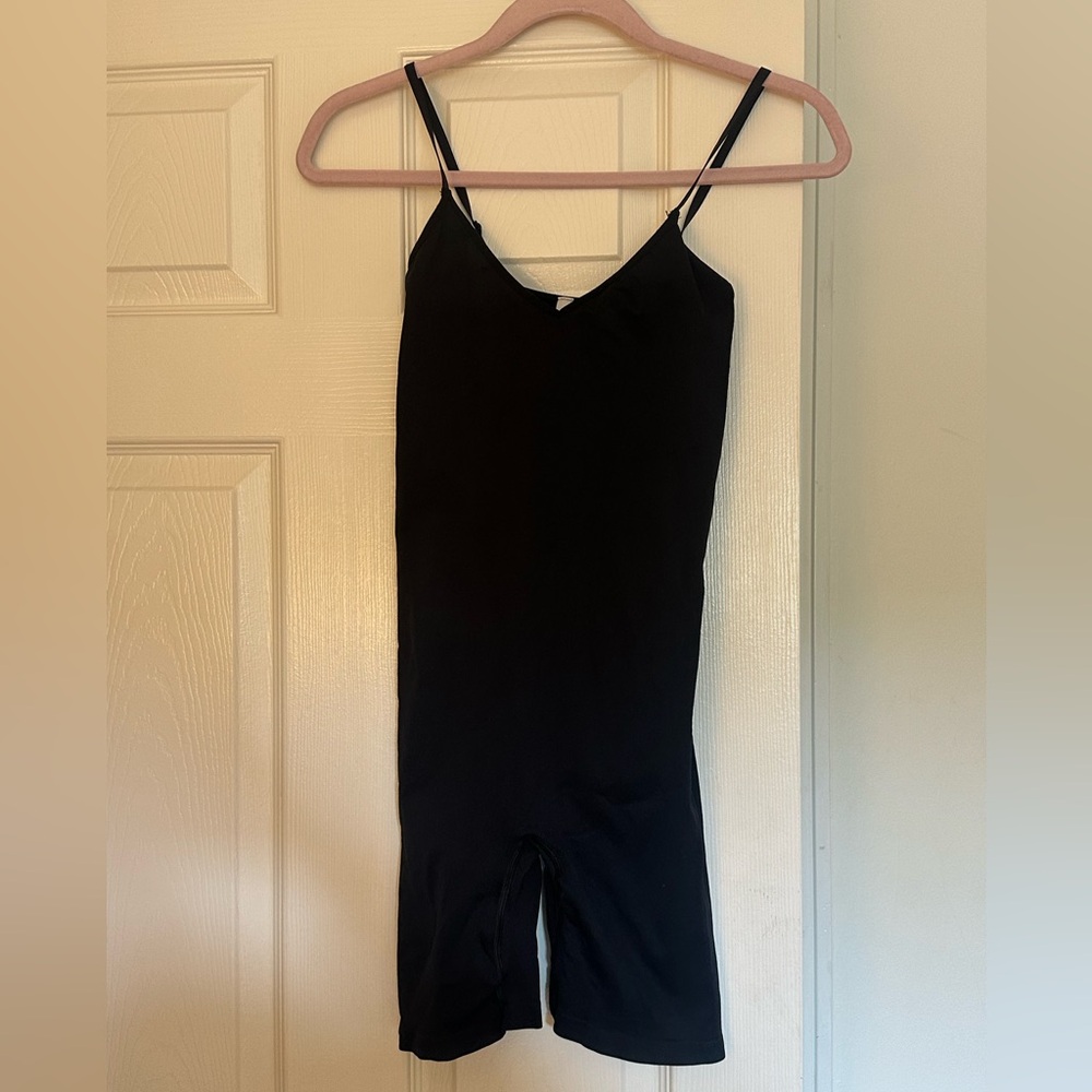 Babaton Black Romper Spaghetti Straps
